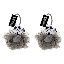 Disney Star Wars Dark Side Body Puff Stormtrooper Bath Loofah Pack of 2