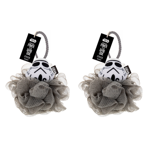 Disney Star Wars Dark Side Body Puff Stormtrooper Bath Loofah Pack of 2