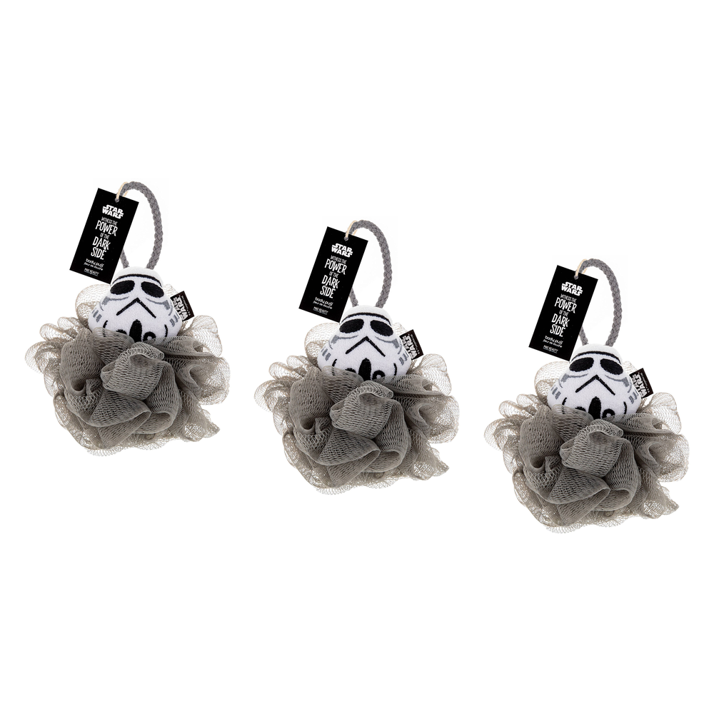 Disney Star Wars Dark Side Body Puff Stormtrooper Bath Loofah Pack of 3