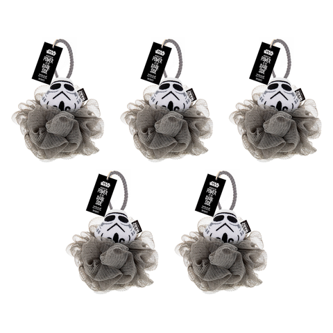 Disney Star Wars Dark Side Body Puff Stormtrooper Bath Loofah Pack of 5