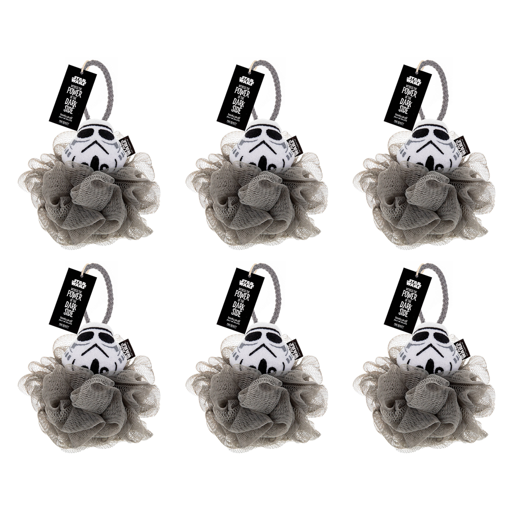 Disney Star Wars Dark Side Body Puff Stormtrooper Bath Loofah Pack of 6