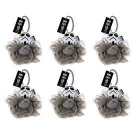 Disney Star Wars Dark Side Body Puff Stormtrooper Bath Loofah Pack of 6