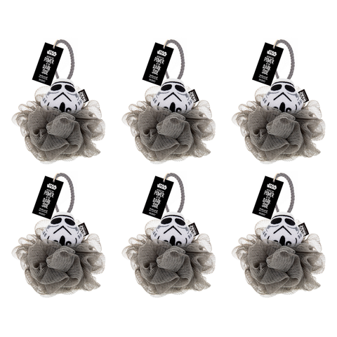 Disney Star Wars Dark Side Body Puff Stormtrooper Bath Loofah Pack of 6