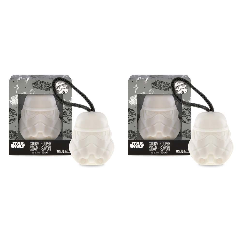 Disney Star Wars Stormtrooper Soap on a Rope 170g Novelty Bath Soap Pack of 2
