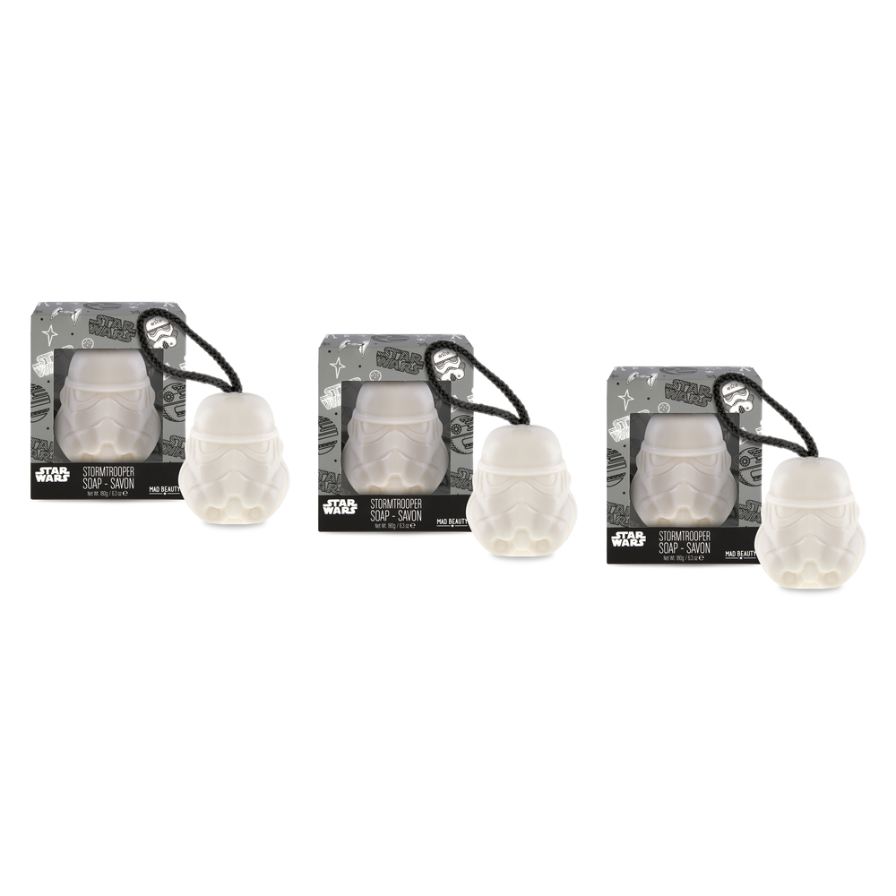 Disney Star Wars Stormtrooper Soap on a Rope 170g Novelty Bath Soap Pack of 3