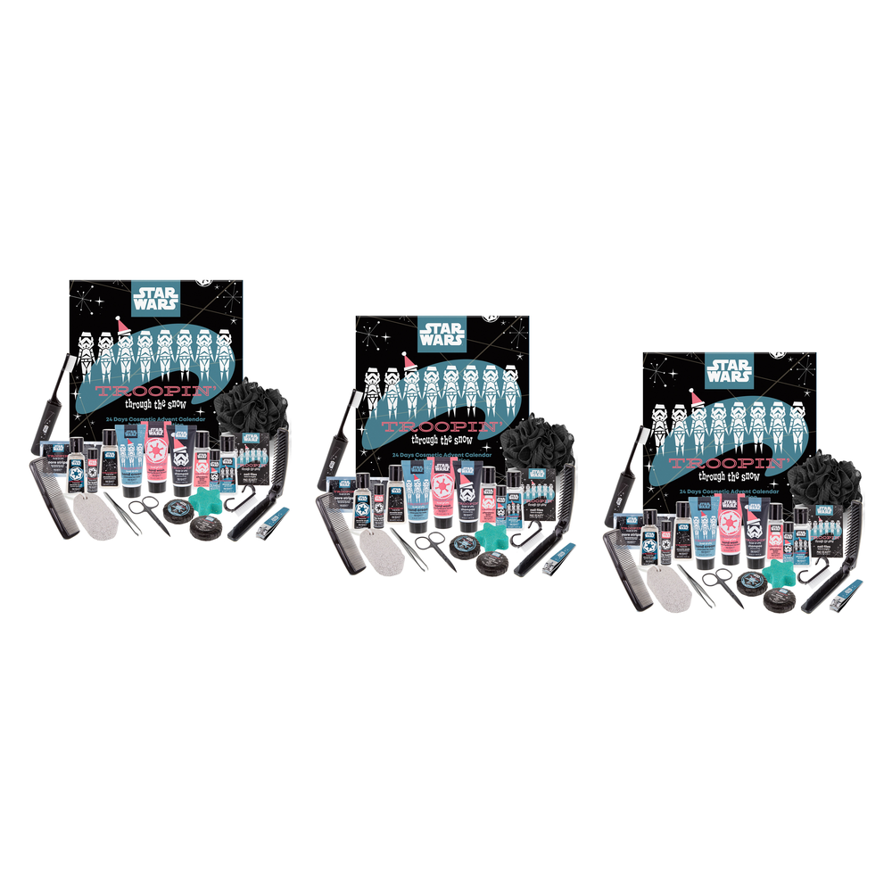 Disney Star Wars Stormtrooper Christmas Advent Calendar 24PC Bath Gift Pack of 3