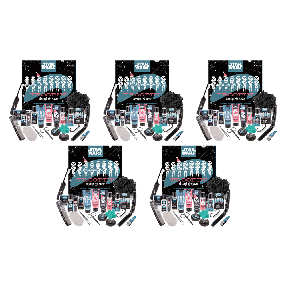 Disney Star Wars Stormtrooper Christmas Advent Calendar 24PC Bath Gift Pack of 5