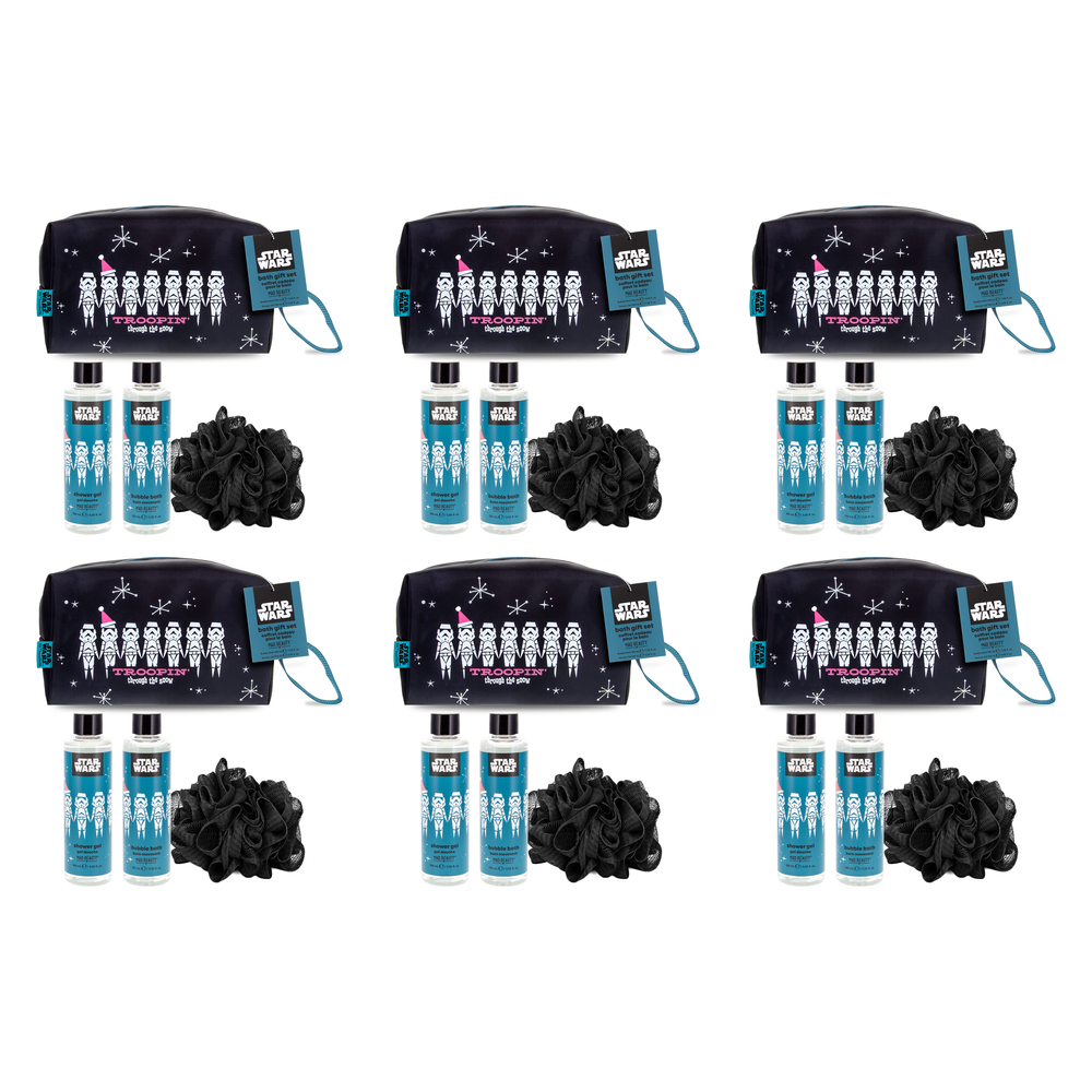 Disney Star Wars Stormtrooper Christmas Bag Gift Set 4PC Bath Set Pack of 6