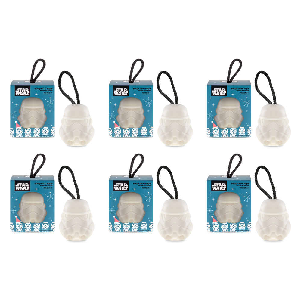 Disney Star Wars Christmas Stormtrooper Soap on a Rope Stocking Filler Pack of 6