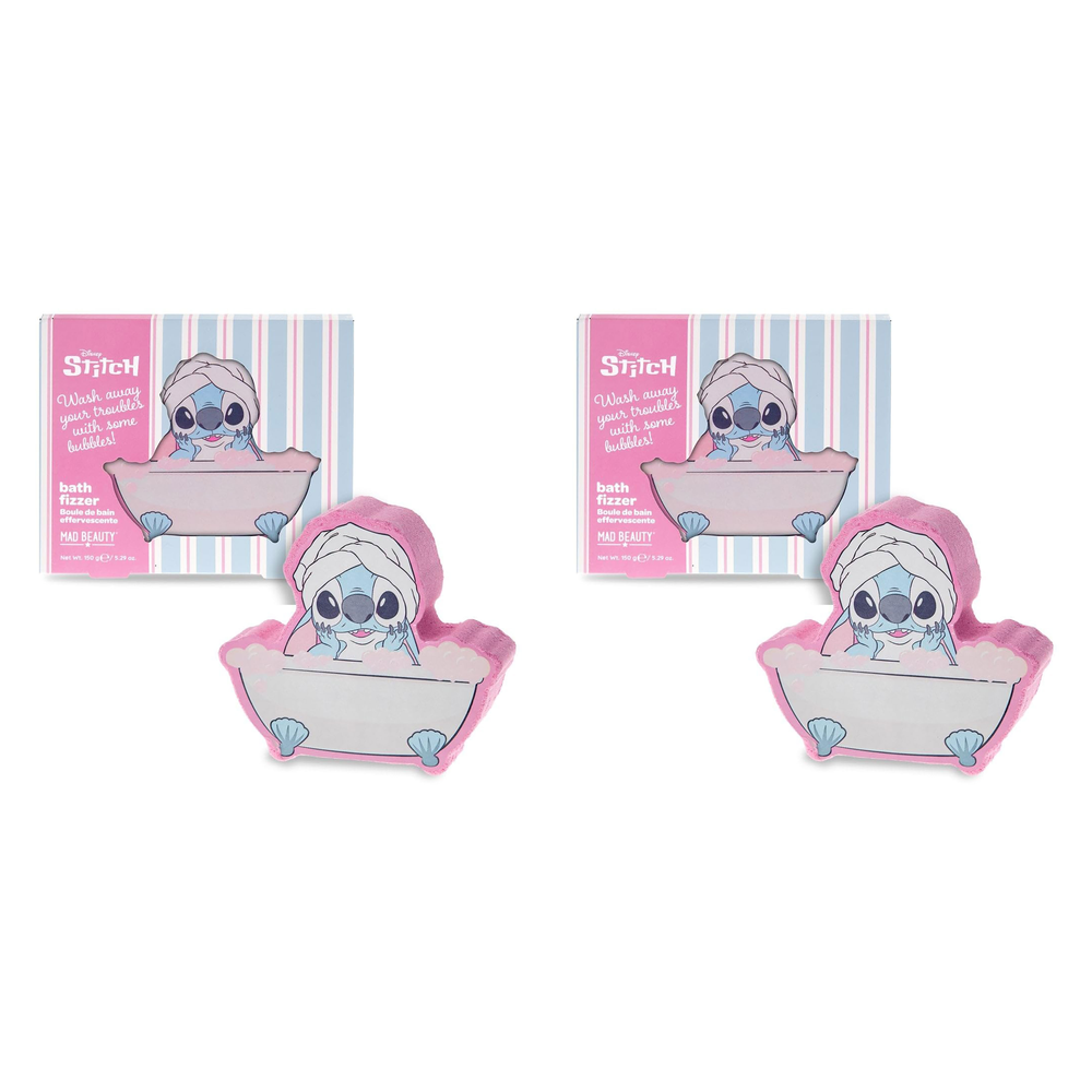 Disney Stitch Pamper Bath Fizzer 170g Bubble Bath Bomb Gift Pack of 2