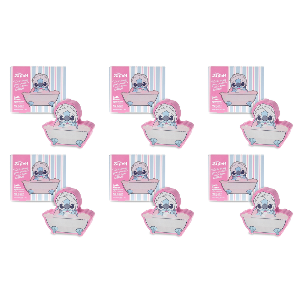 Disney Stitch Pamper Bath Fizzer 170g Bubble Bath Bomb Gift Pack of 6