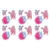 Disney Stitch Pamper Body Exfoliator Pink Shower Puff Bath Gift Pack of 6