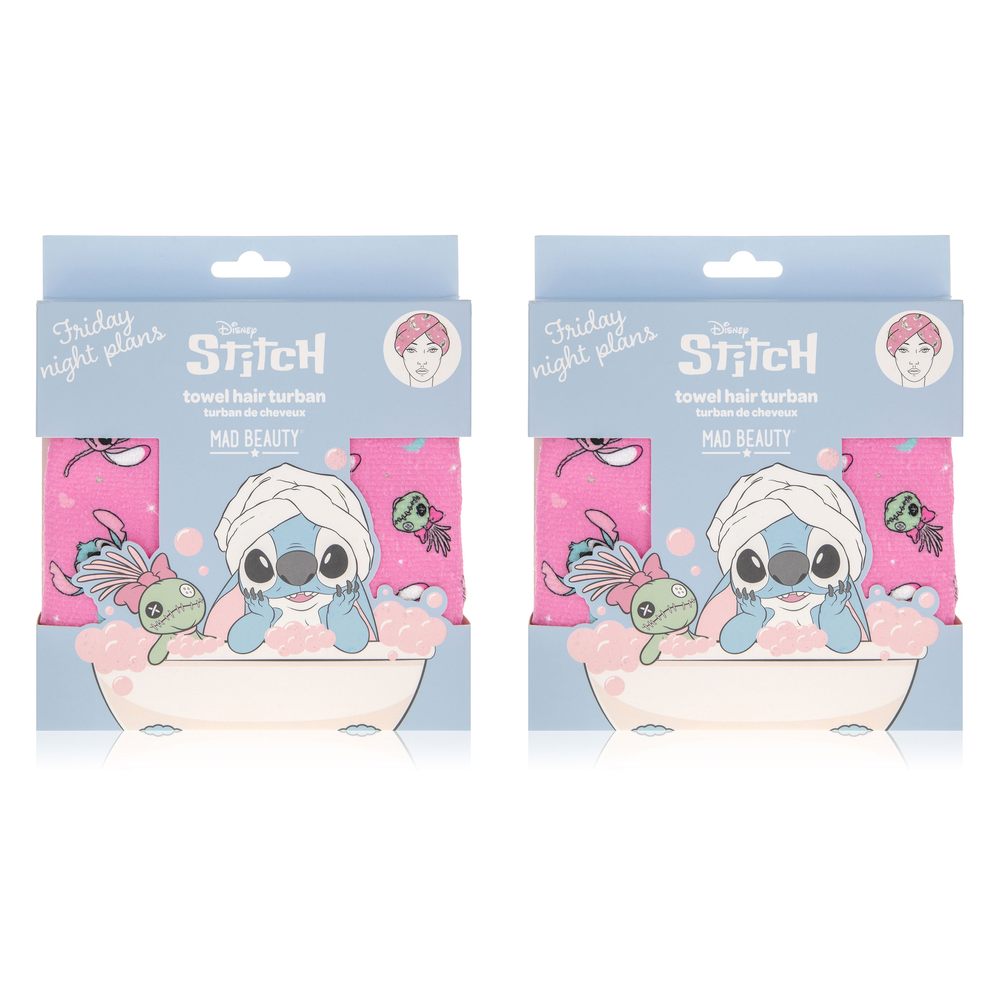 Disney Stitch Pamper Hair Turban Microfiber Towel Wrap Lilo and Stitch Pack of 2