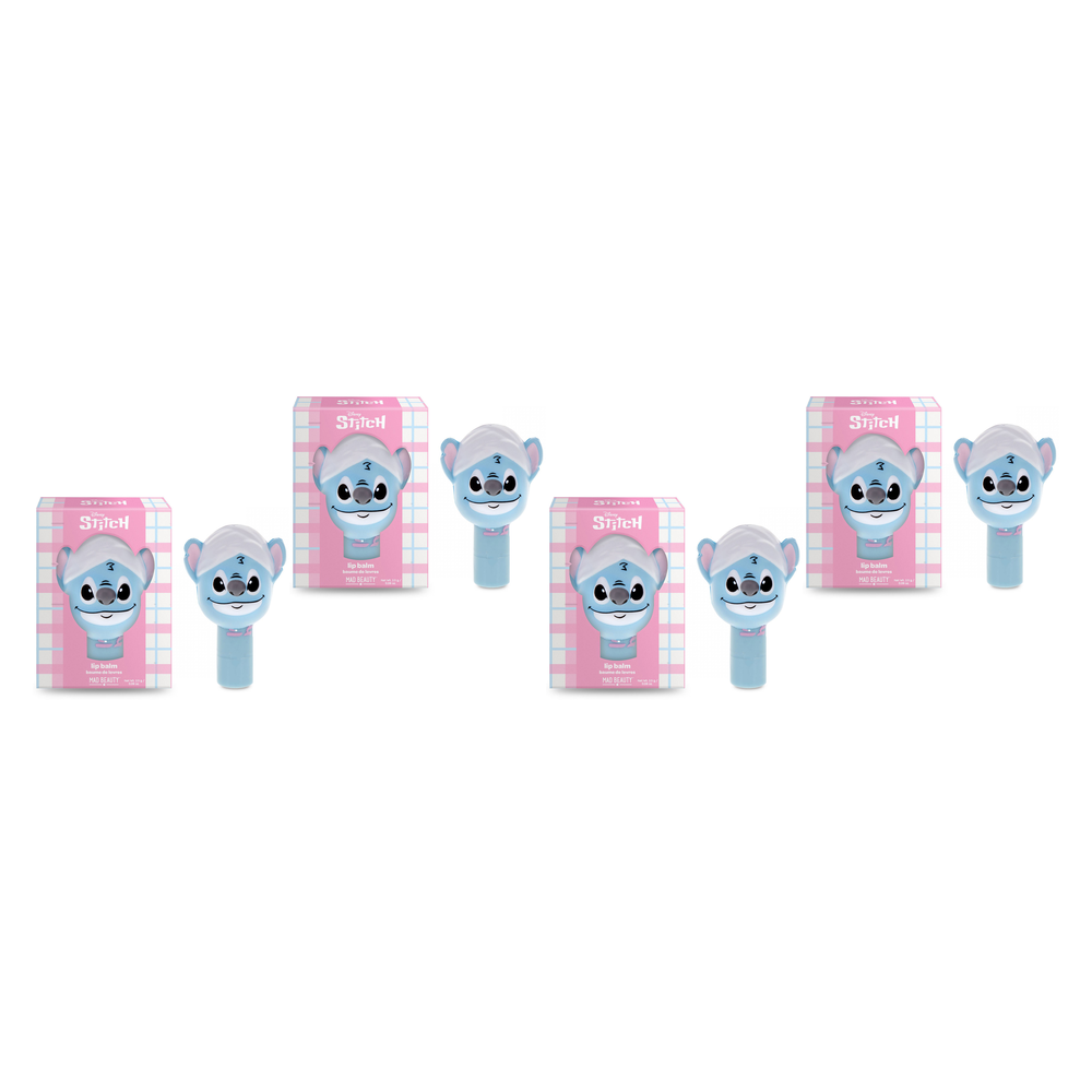 Disney Stitch Pamper Lip Balm Novelty Character Cap Lilo and Stitch Pack of 4