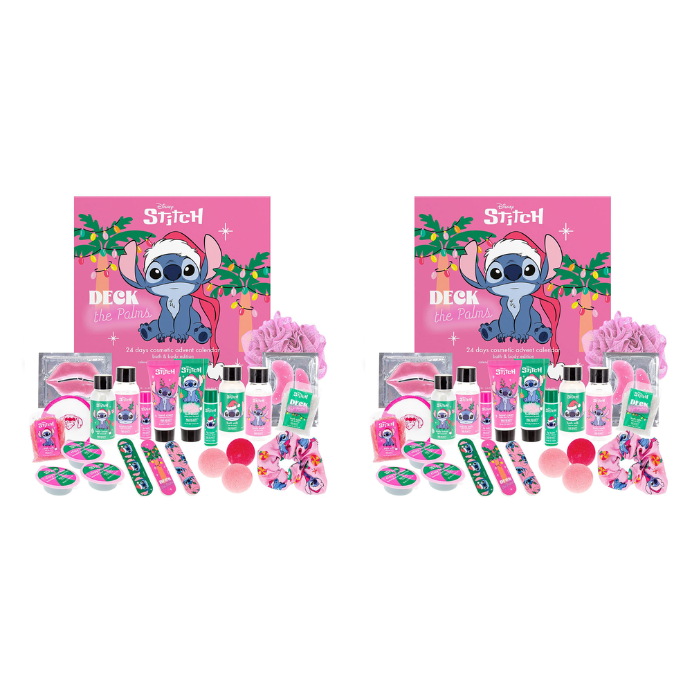 Disney Stitchmas 24 Day Bath and Body Advent Calendar 24PC Pack of 2