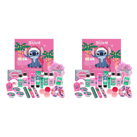 Disney Stitchmas 24 Day Bath and Body Advent Calendar 24PC Pack of 2