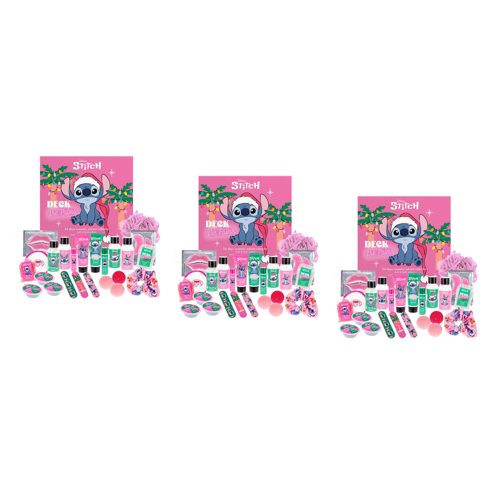 Disney Stitchmas 24 Day Bath and Body Advent Calendar 24PC Pack of 3