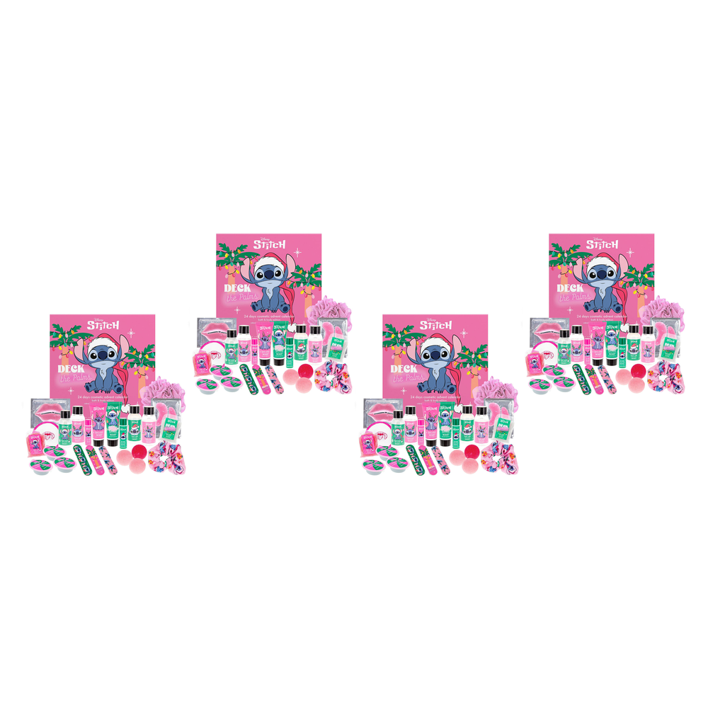 Disney Stitchmas 24 Day Bath and Body Advent Calendar 24PC Pack of 4