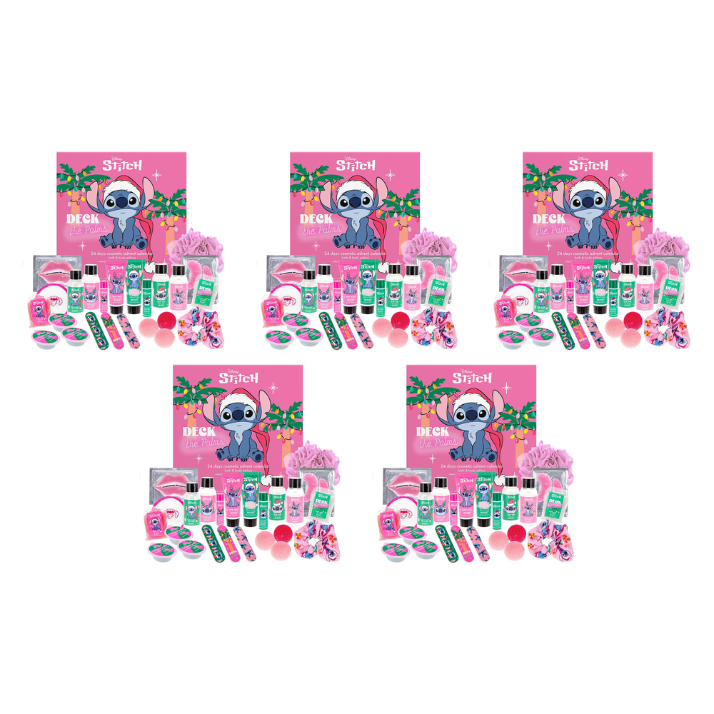 Disney Stitchmas 24 Day Bath and Body Advent Calendar 24PC Pack of 5