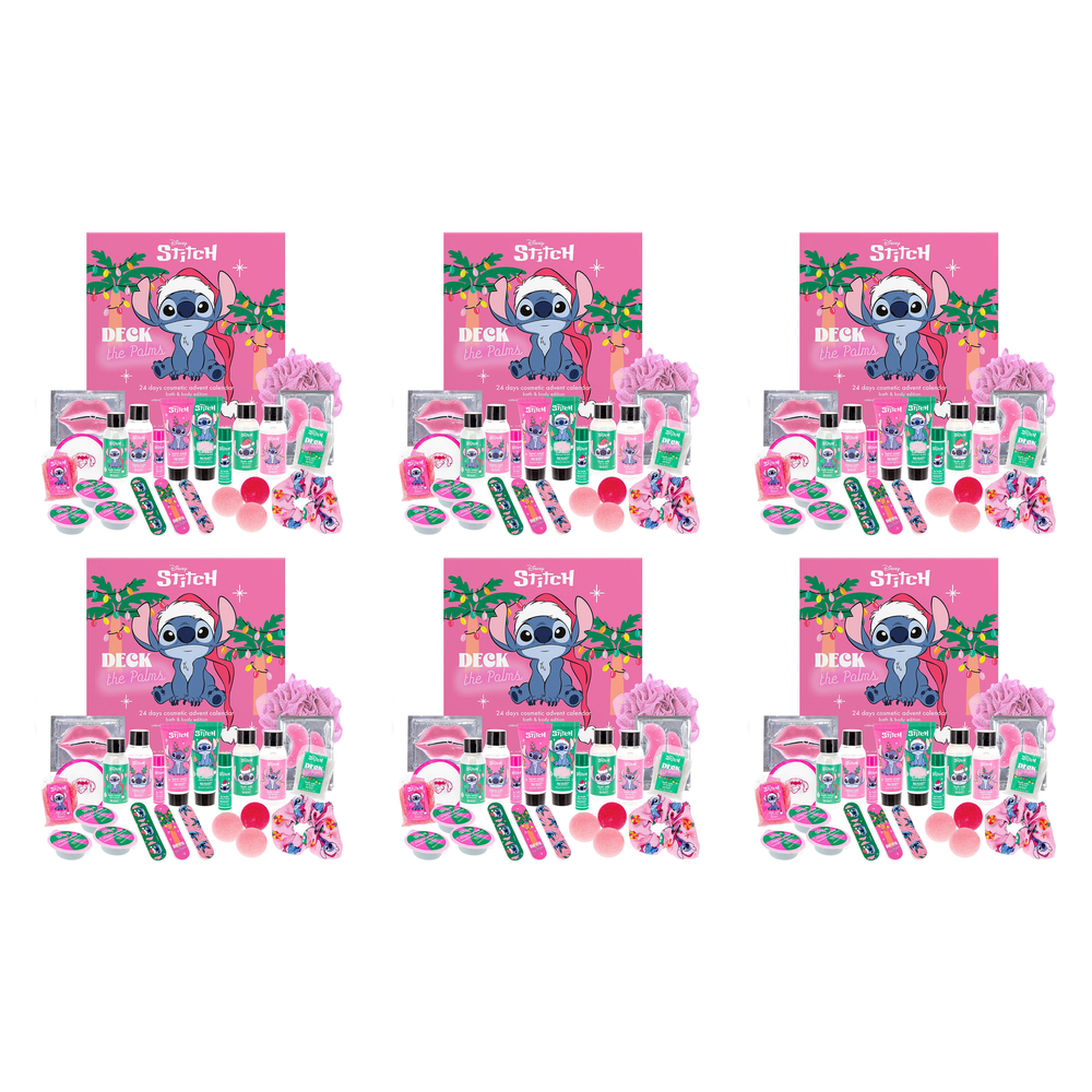 Disney Stitchmas 24 Day Bath and Body Advent Calendar 24PC Pack of 6