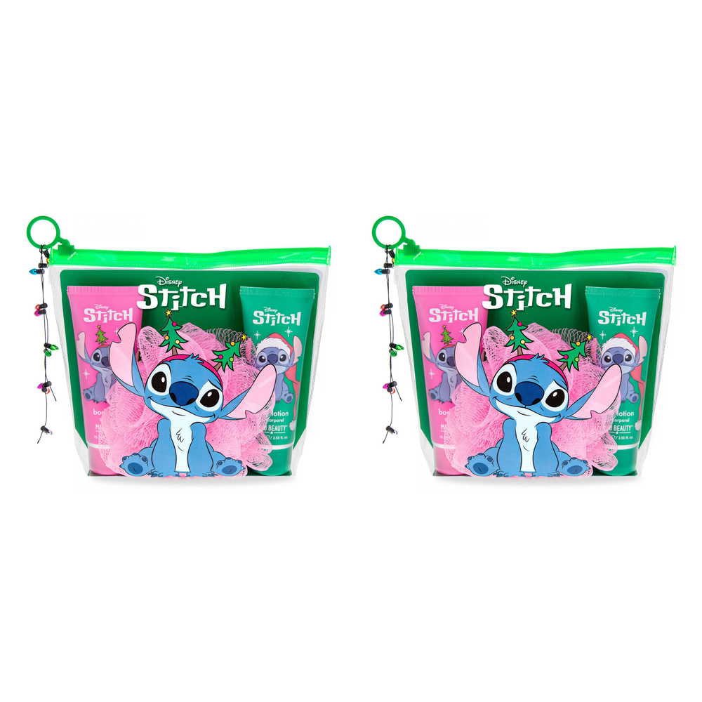 Disney Stitchmas Bath and Body Set PVC Pouch Lilo and Stitch Pack of 2