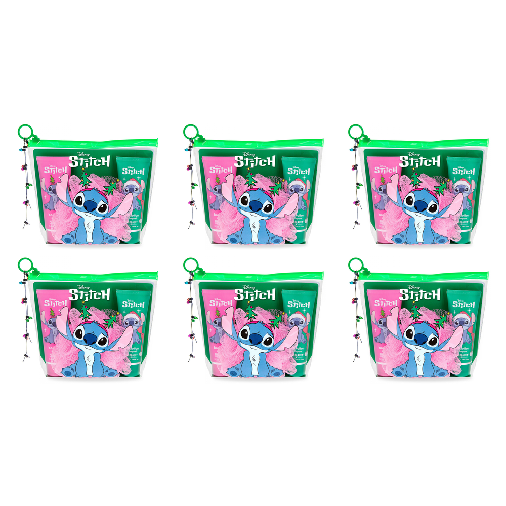 Disney Stitchmas Bath and Body Set PVC Pouch Lilo and Stitch Pack of 6