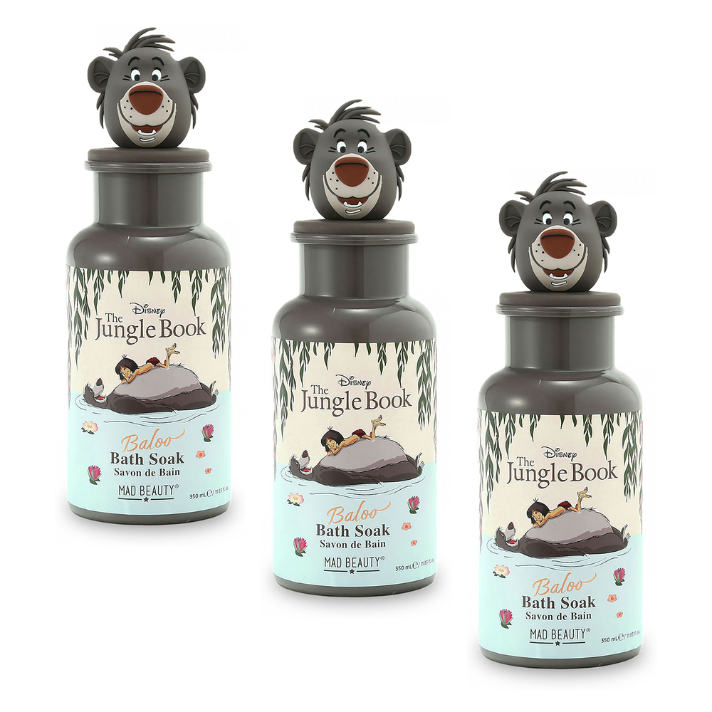 Disney The Jungle Book Baloo Bath Soak 350ml Character Bottle Pack of 3