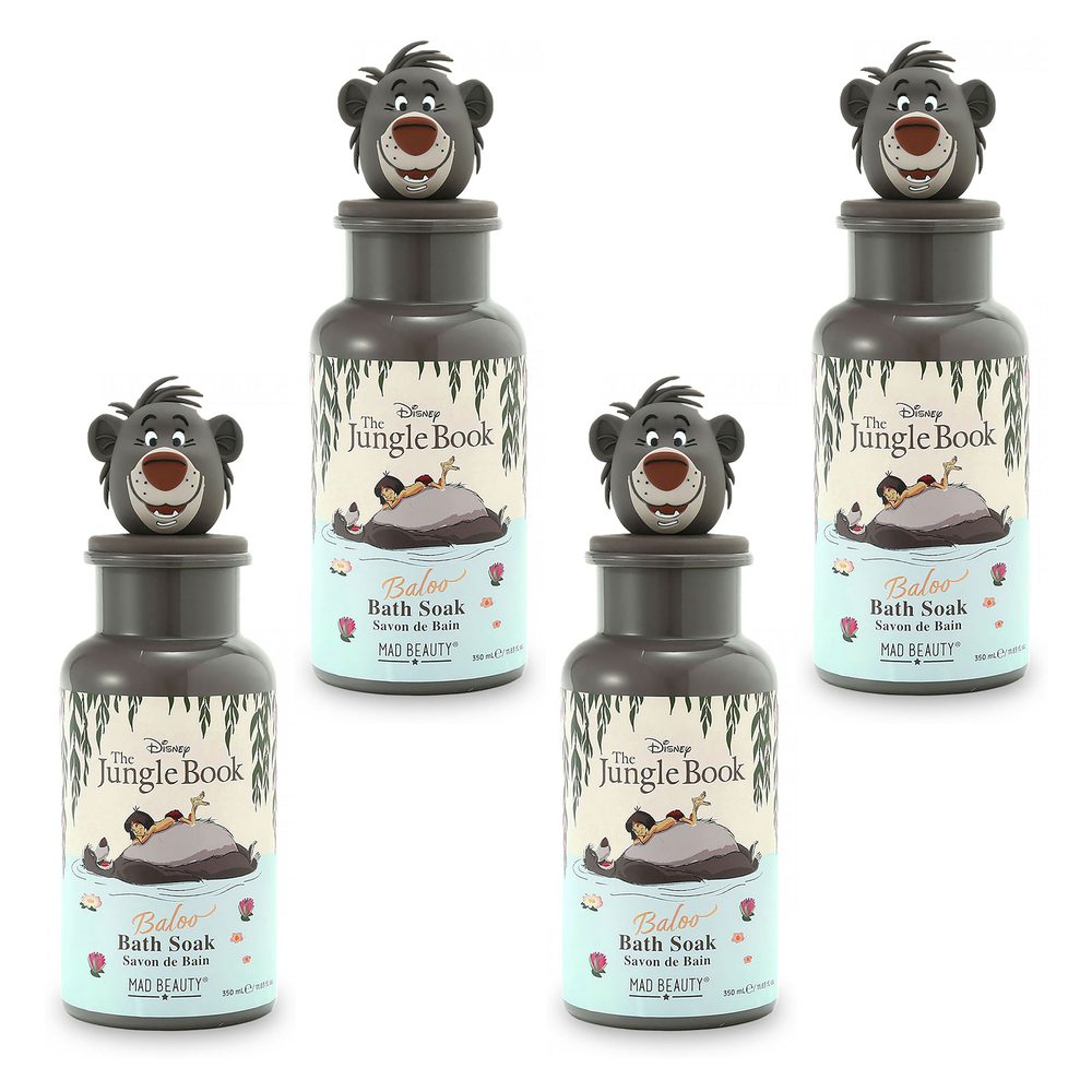 Disney The Jungle Book Baloo Bath Soak 350ml Character Bottle Pack of 4