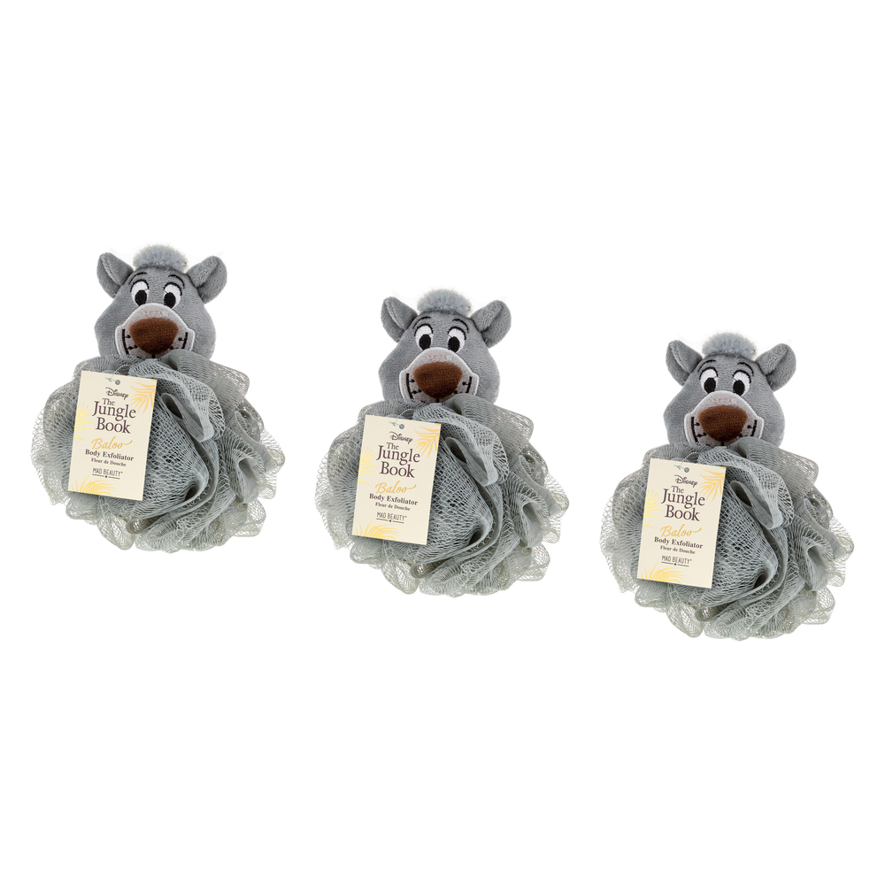 Disney The Jungle Book Baloo Body Exfoliator Mesh Bath Pouf Pack of 3