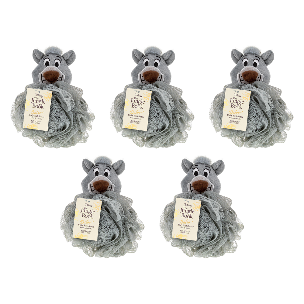 Disney The Jungle Book Baloo Body Exfoliator Mesh Bath Pouf Pack of 5