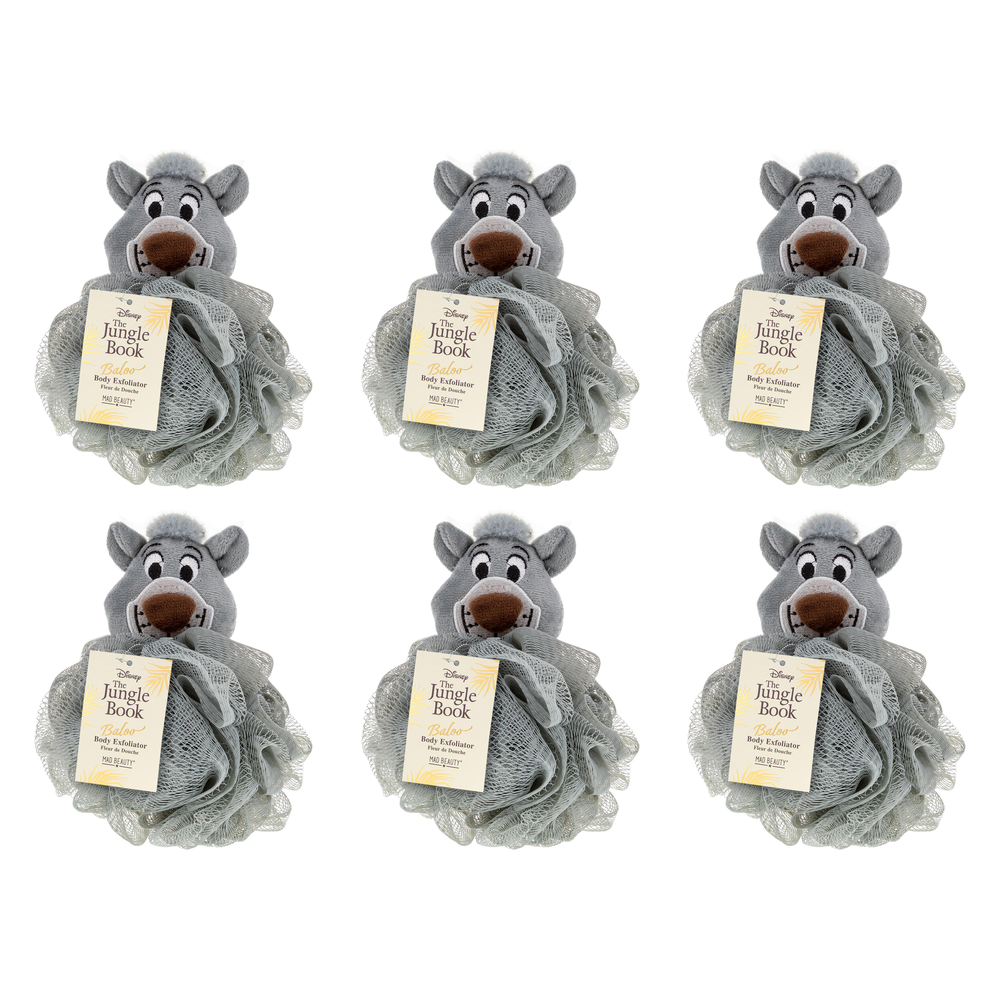 Disney The Jungle Book Baloo Body Exfoliator Mesh Bath Pouf Pack of 6