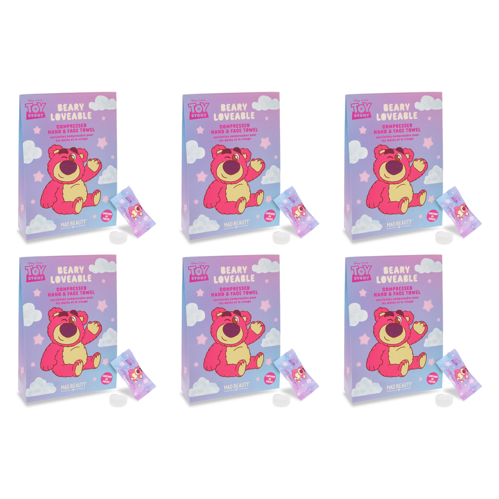 Disney Toy Story Lotso Love Compressed Hand and Face Towels 20pc Pack of 6