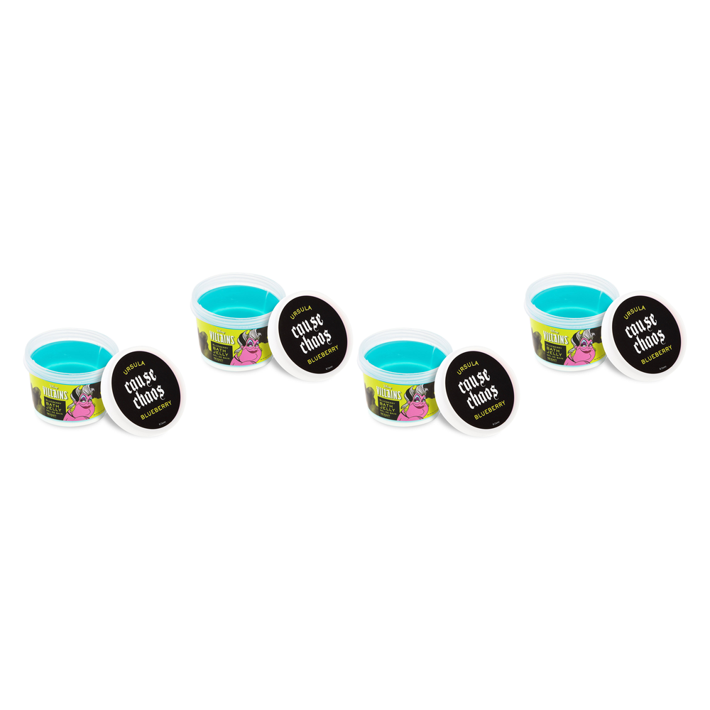 Disney Villains Ursula Bath Jelly 95g Blueberry Cause Chaos Gift Pack of 4