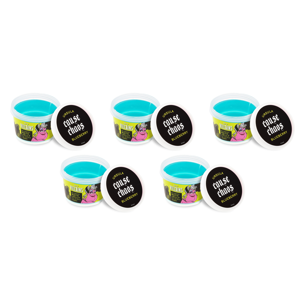 Disney Villains Ursula Bath Jelly 95g Blueberry Cause Chaos Gift Pack of 5