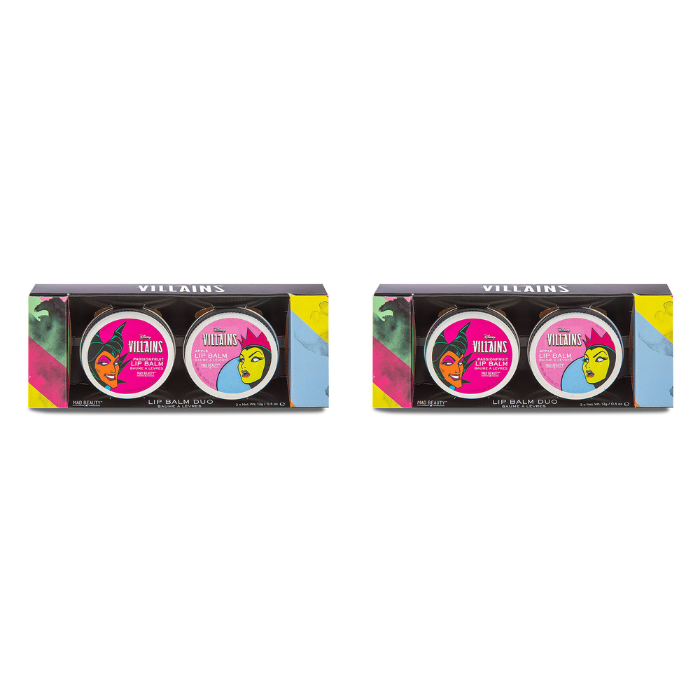 Disney Villains Lip Balm Duo 2x12g Maleficent Evil Queen Tins Pack of 2