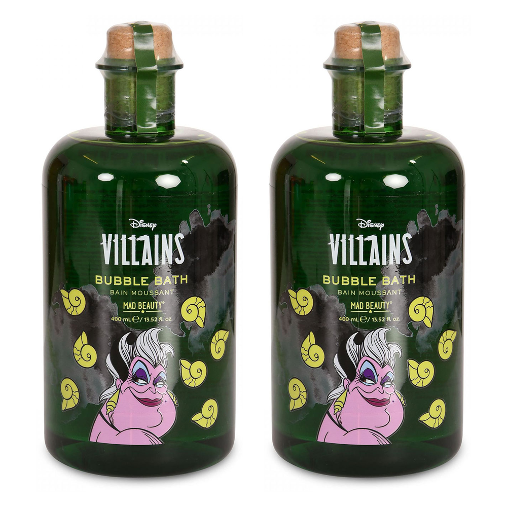 Disney Villains Ursula Bubble Bath 400ml Mad Beauty Little Mermaid Pack of 2