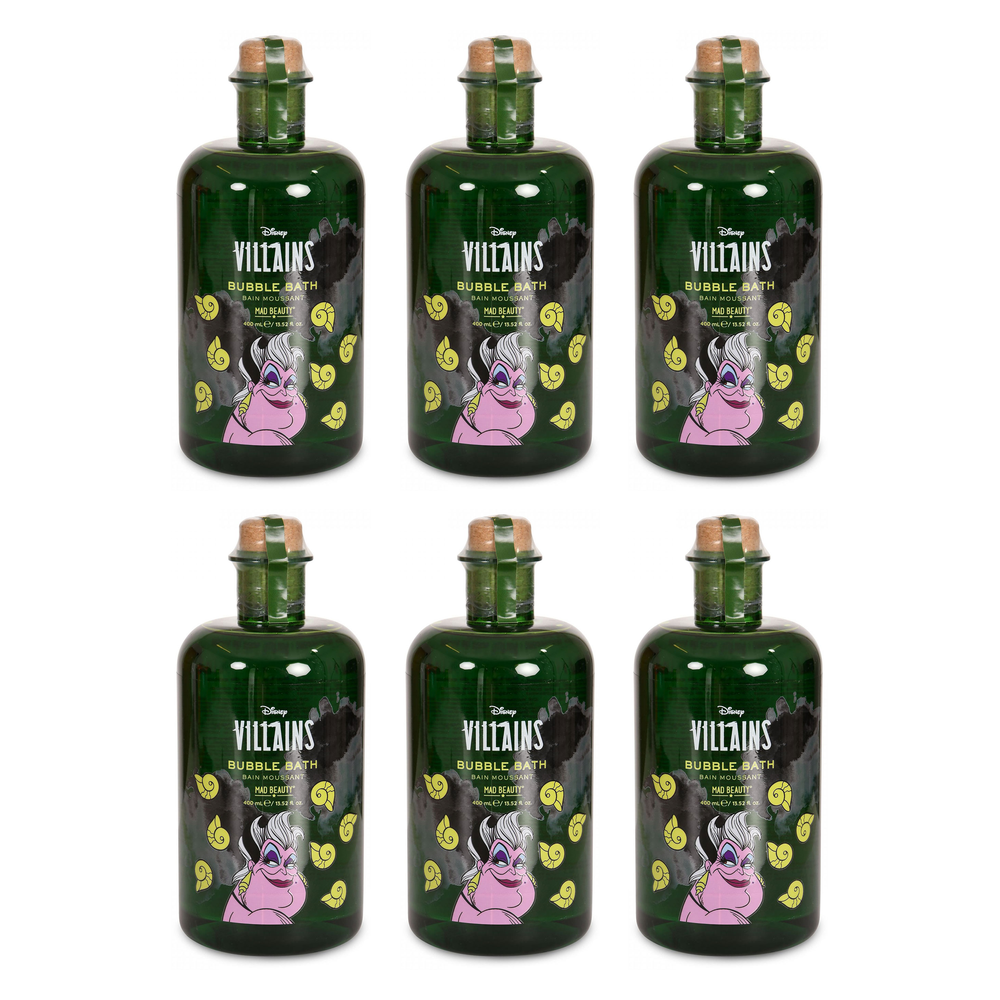 Disney Villains Ursula Bubble Bath 400ml Mad Beauty Little Mermaid Pack of 6