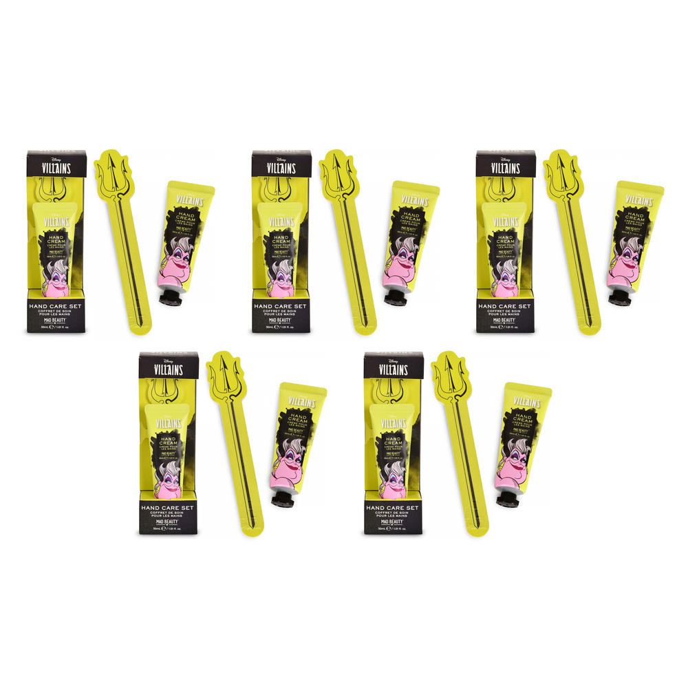 Disney Villains Ursula Hand Care Set Hand Cream and Nail File Mad Pack of 5