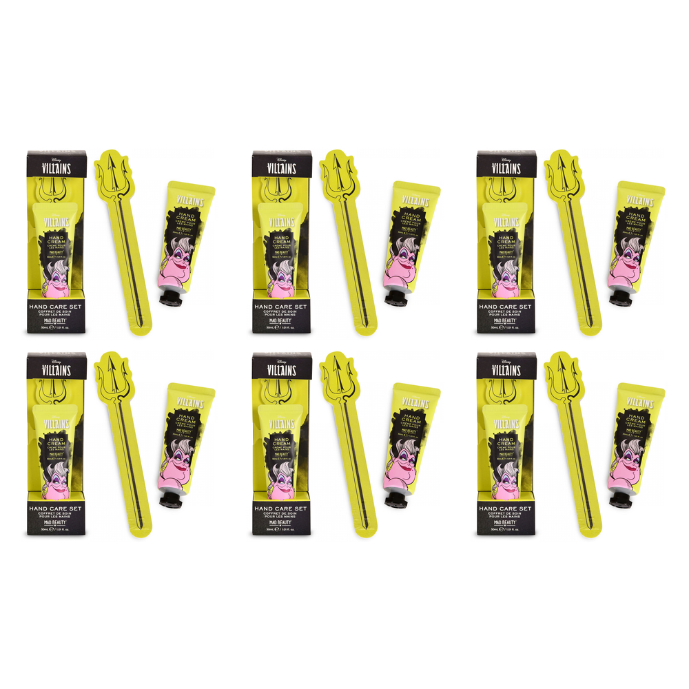 Disney Villains Ursula Hand Care Set Hand Cream and Nail File Mad Pack of 6