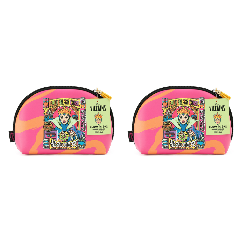 Disney Villains Evil Queen Cosmetic Bag 23x6.5x14.5cm Mad Beauty Pack of 2