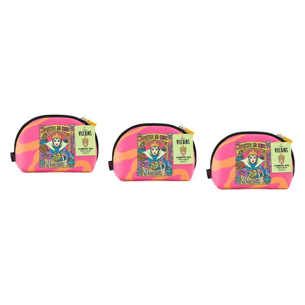 Disney Villains Evil Queen Cosmetic Bag 23x6.5x14.5cm Mad Beauty Pack of 3