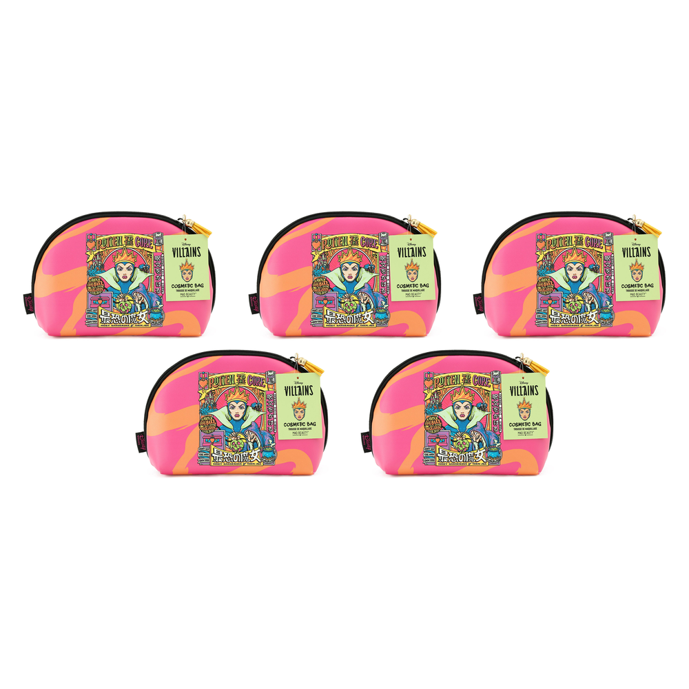 Disney Villains Evil Queen Cosmetic Bag 23x6.5x14.5cm Mad Beauty Pack of 5