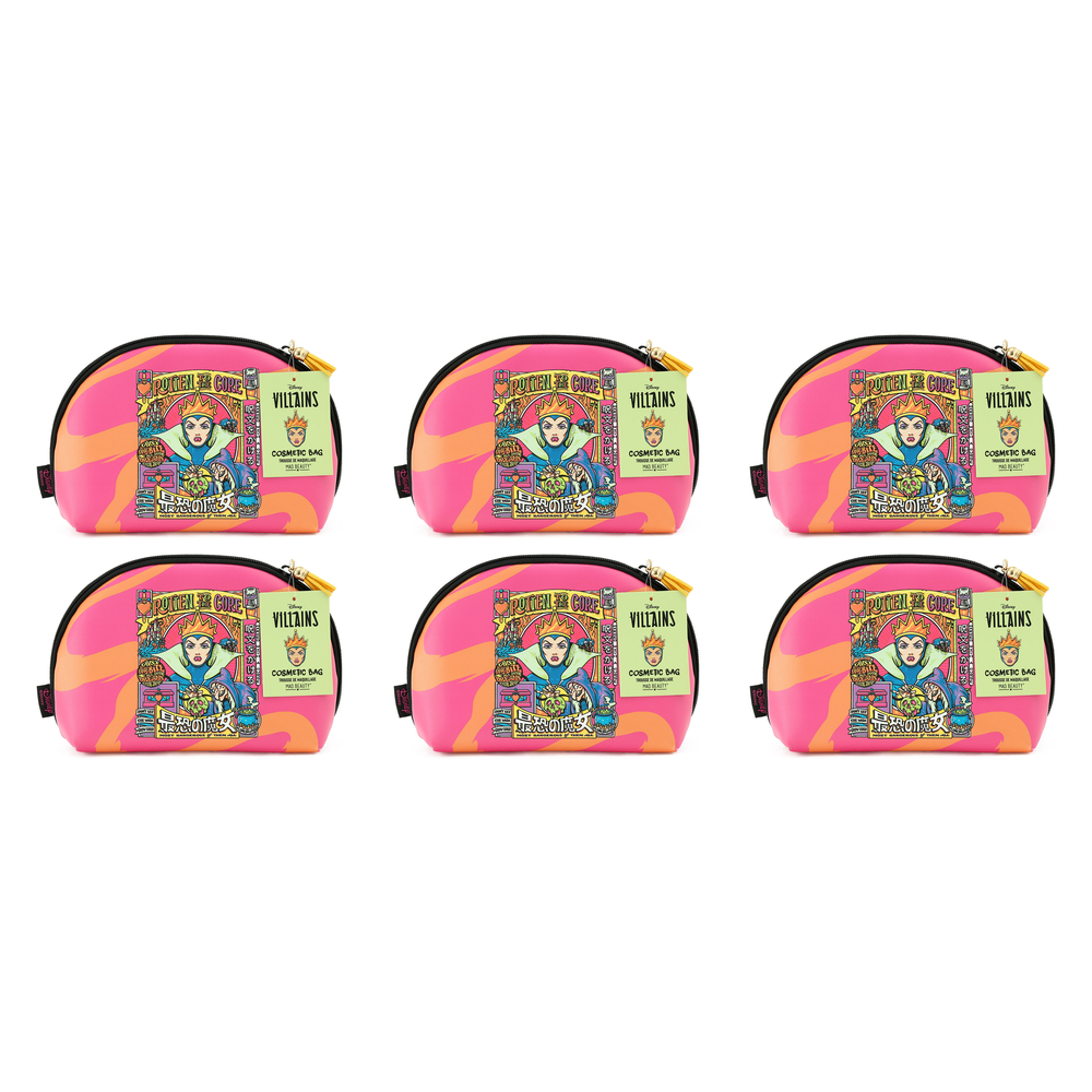 Disney Villains Evil Queen Cosmetic Bag 23x6.5x14.5cm Mad Beauty Pack of 6