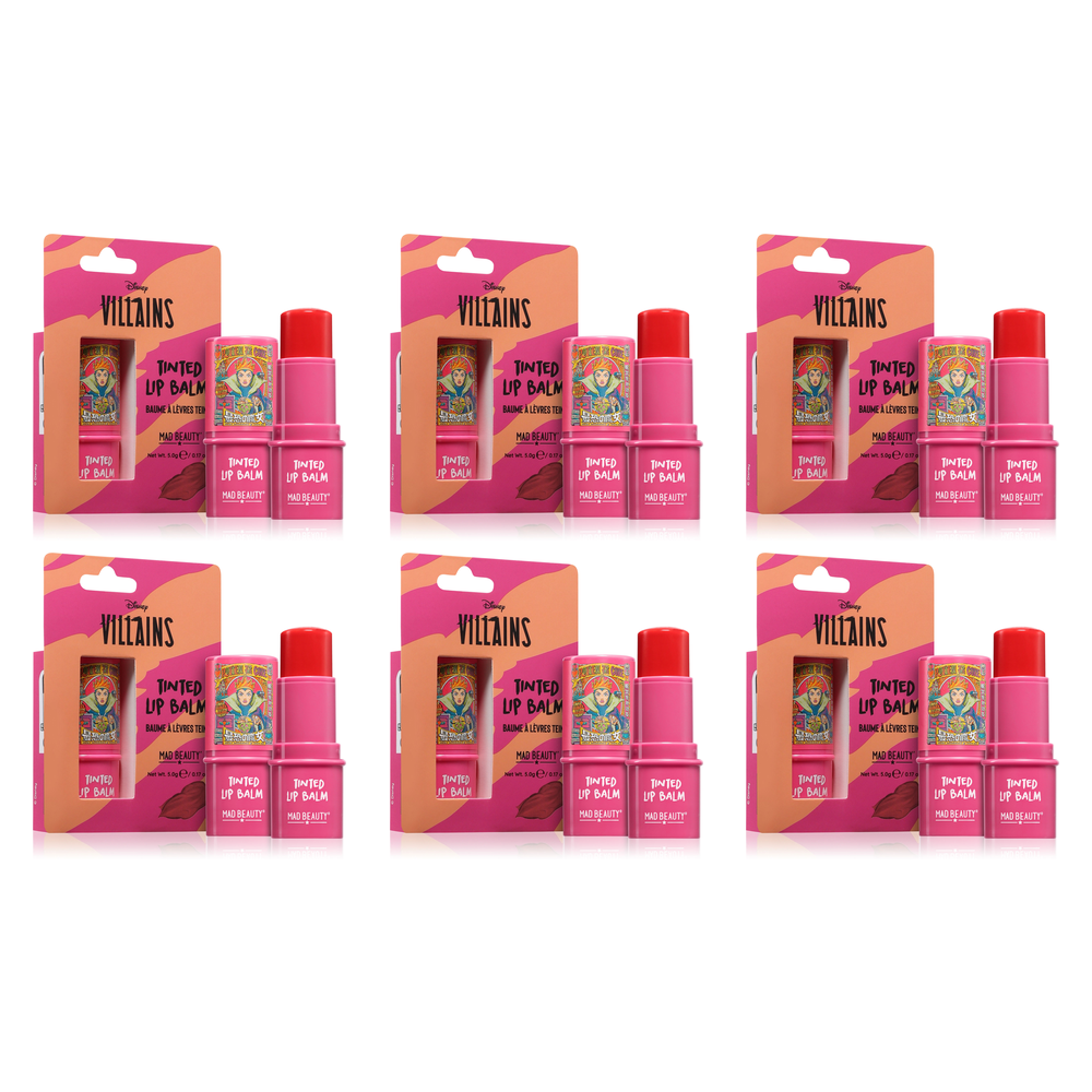 Disney Villains Evil Queen Tinted Lip Balm 5g Mad Beauty Snow White Pack of 6