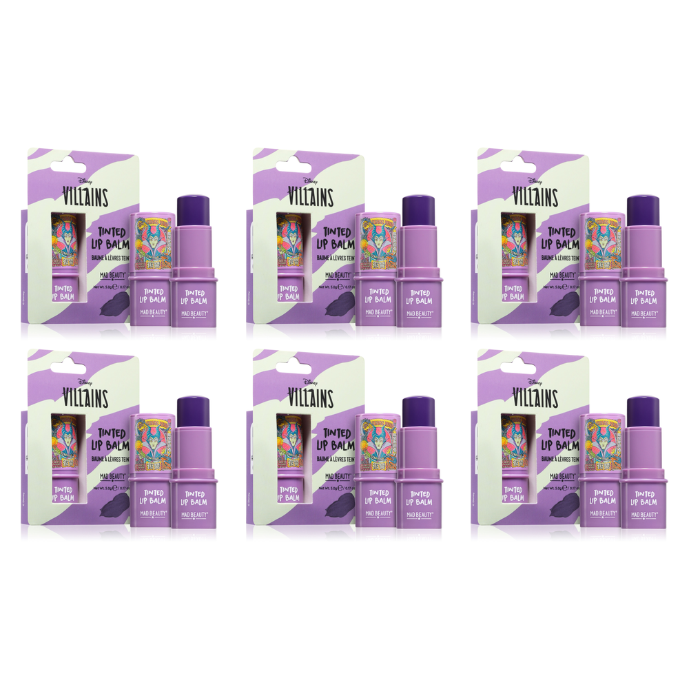 Disney Villains Maleficent Tinted Lip Balm 5g Mad Beauty Sleeping Pack of 6