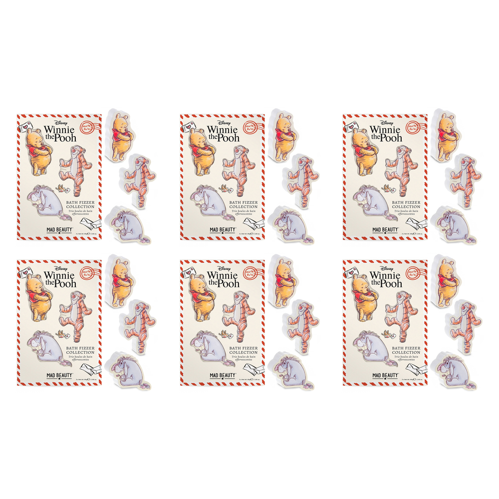Disney Winnie the Pooh Festive Bath Fizzer Collection 240g Mad Pack of 6