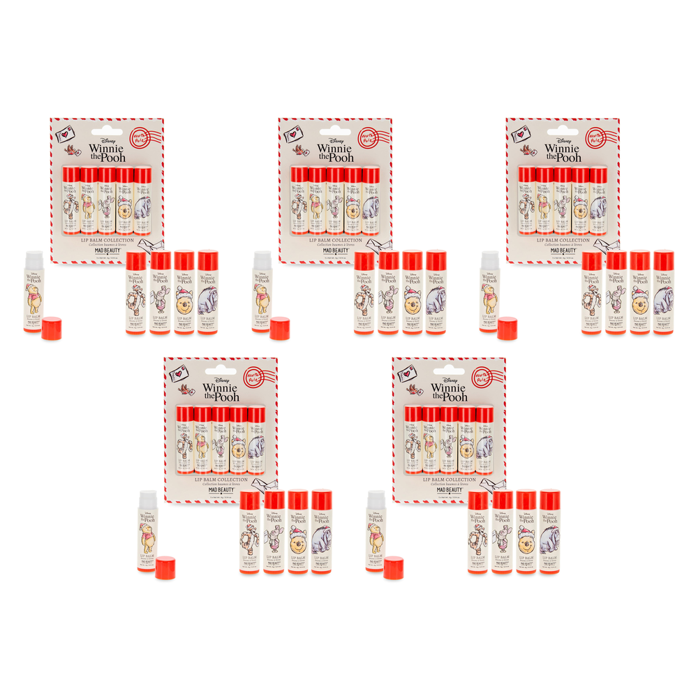 Disney Winnie the Pooh Festive Lip Balm Gift Set 5PC 4g Pack of 5