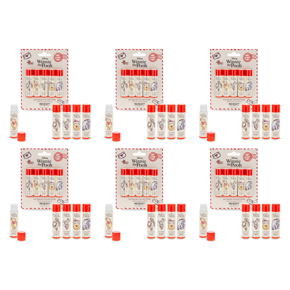 Disney Winnie the Pooh Festive Lip Balm Gift Set 5PC 4g Pack of 6