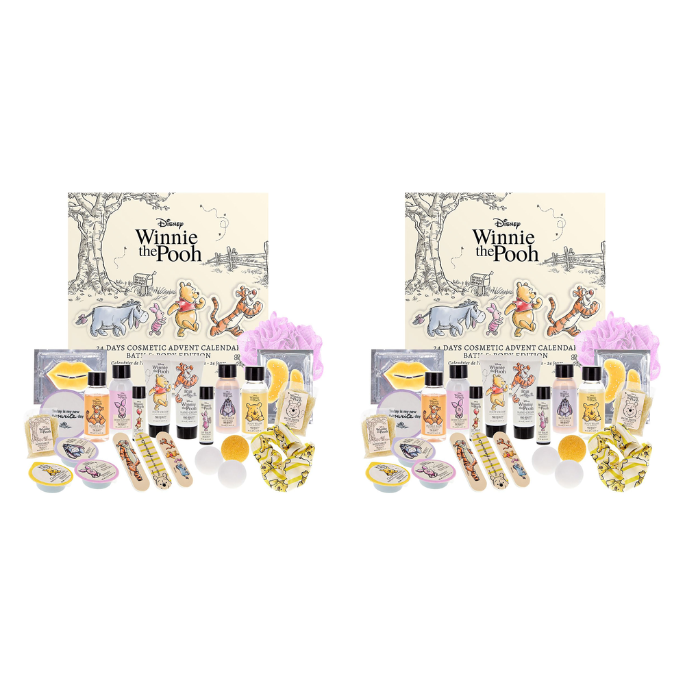 Disney Winnie the Pooh 24 Day Bath and Body Advent Calendar Pack of 2