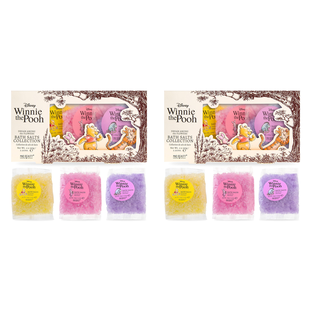 Disney Winnie the Pooh Bath Salt Trio 3 x 100g Gift Set Pack of 2